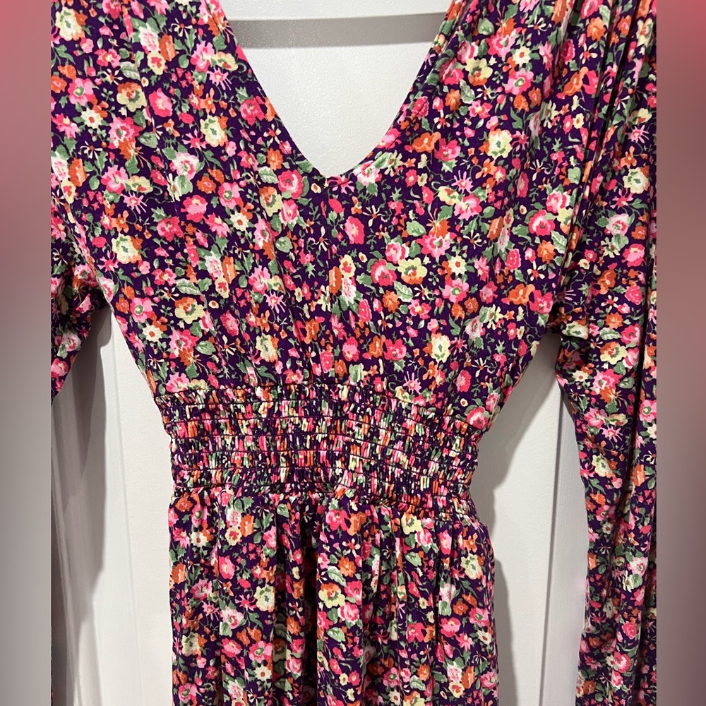 Floral Long Sleeve Dress - Picture 3 of 6